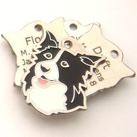 hundemarke mit gravur - border collie2.jpg Hundemarken MjavHov - Hundemarke, Hundemarken online, Hundemarken mit gravur, gravierte Hundemarken, Hundeanhänger, Anhänger mit gravur, Hundezubehöer, Rassen Hundemarke, Tieranhänger